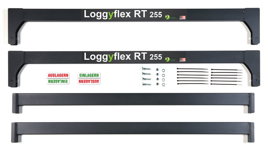 RT-Nachrüstsatz mit Stahlträgern und Magnetschildern für den Loggyflex Standard
